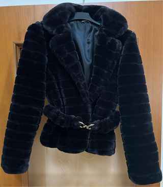 Cappotto pelliccia nero