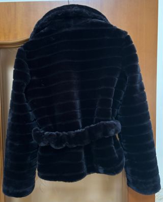 Cappotto pelliccia nero