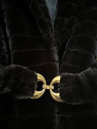 Cappotto pelliccia nero