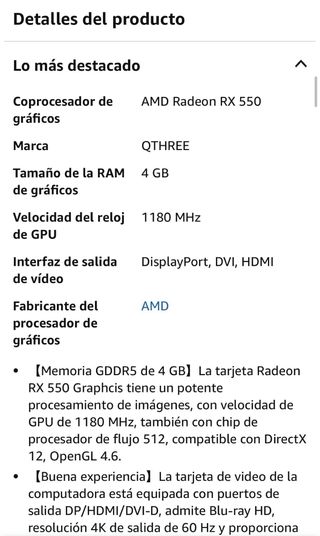 QTHREE Radeon RX 550 - 4GB GDDR5