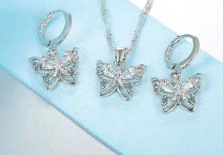 Conjunto Mariposa Plata 925