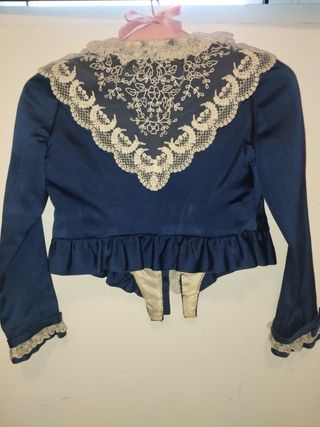 Corpiño fallera niña manga larga con peinador