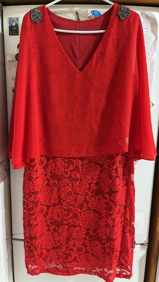 Vestido rojo encaje