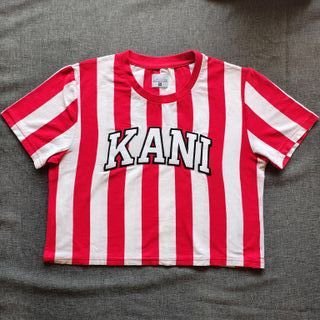 Crop top Kani rayas rojas y blancas - Talla M