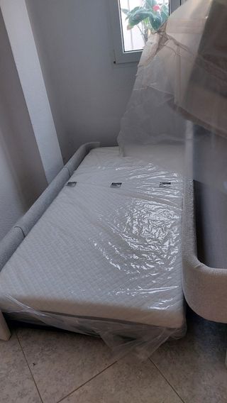 Canapé abatible juvenil color perla, 3 en 1