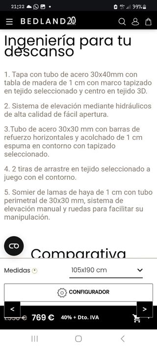 Canapé abatible juvenil color perla, 3 en 1