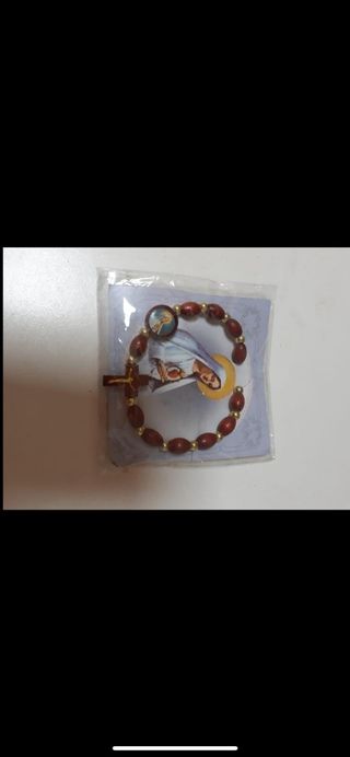 Braccialetto Rosario Marrone