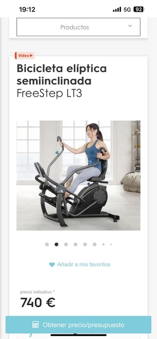 Bicicleta elíptica FreeStep LT3