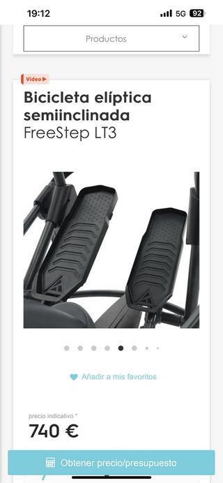 Bicicleta elíptica FreeStep LT3