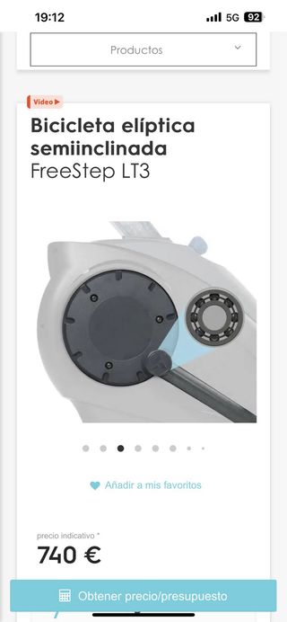 Bicicleta elíptica FreeStep LT3