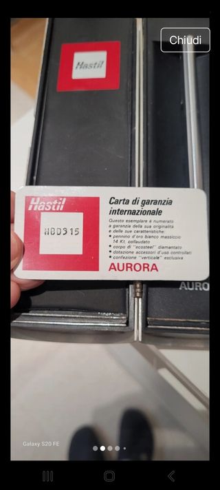 Aurora Stilografica Oro Bianco