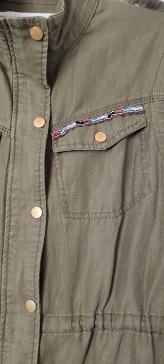 Stradivarius chaleco sin manga vaquero verd