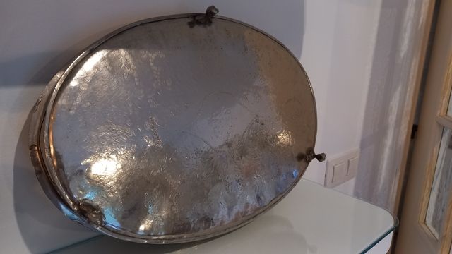 Bandeja oval plata metal