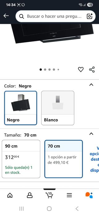 Campana Cata 700 - Negra