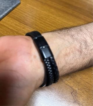 Braccialetto uomo nero - pelle