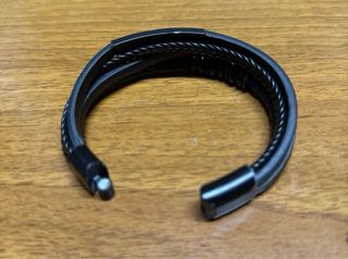 Braccialetto uomo nero - pelle