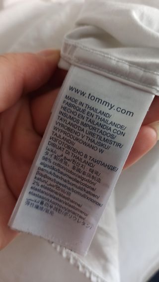 Camisa Tommy Hilfiger blanca - Manga Larga