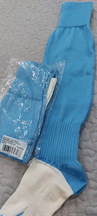 Calzettoni calcio bimbo azzurri mis.35 nuovi