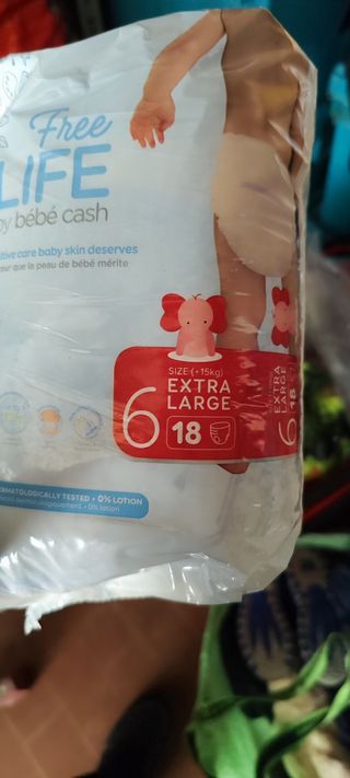 5 pacchi Pannolini Free Life Tg.6 
