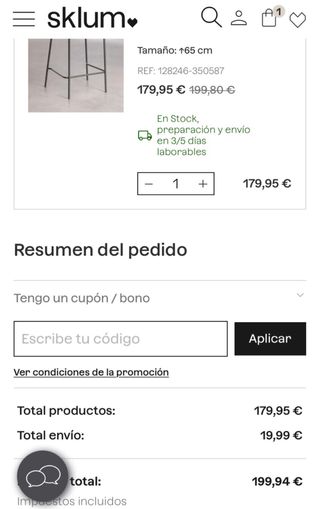 4 Taburetes Altos Sklum NUEVOS