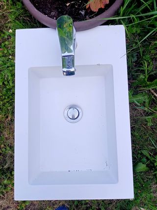 Lavabo baño blanco