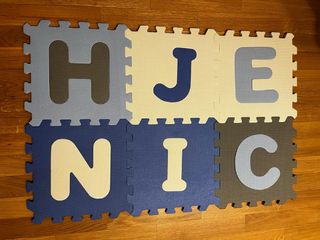 Alfombra de puzzle xxl con letras y números