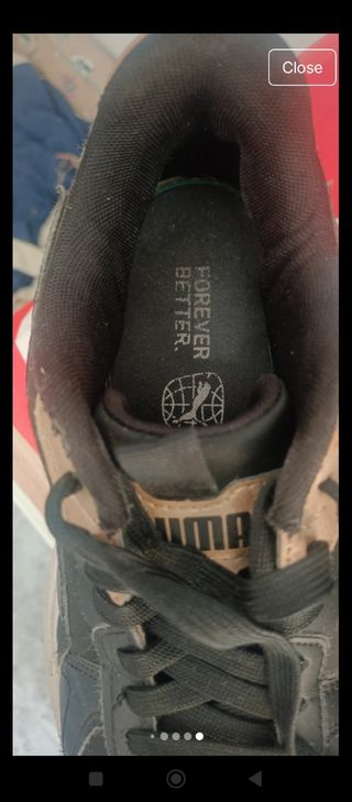 Zapatillas Puma negras y doradas t38