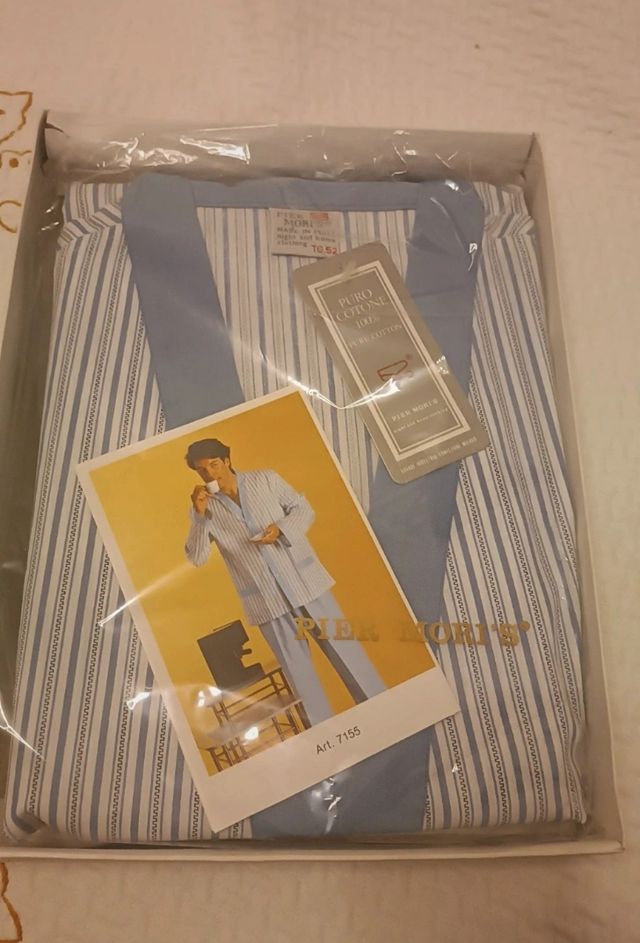Pigiama Pier Mori's uomo blu a righe