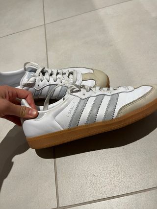Zapatillas Adidas Samba blancas y azules