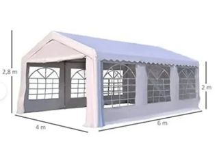 Carpa 6x4 pérgola cenador. Resistente frío, lluvia