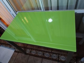 Mesa cristal verde extensible 60x100x74