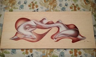 Cuadro abstracto parejas 120x50cm