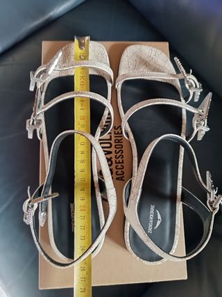 Sandalias Zadig Voltaire beige-plata