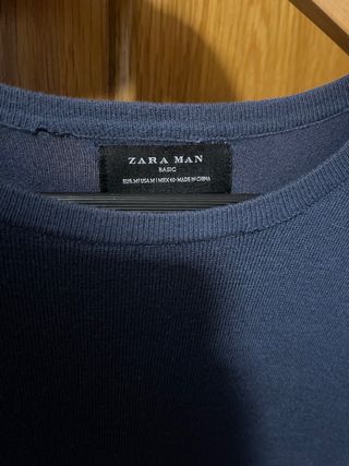  Chaleco Zara Man verde azulado
