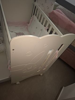 Cuna bebé madera blanca