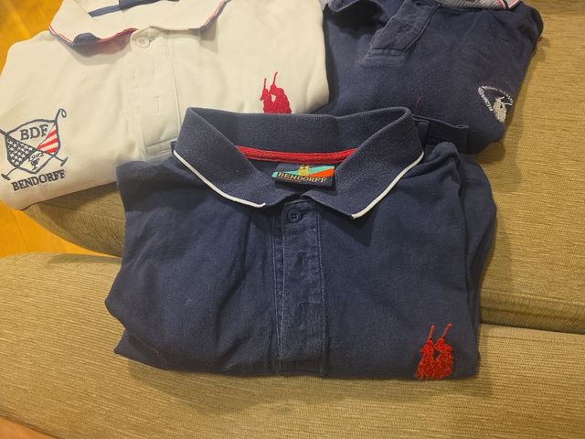 Polos Bendorff - Blanco y Azul