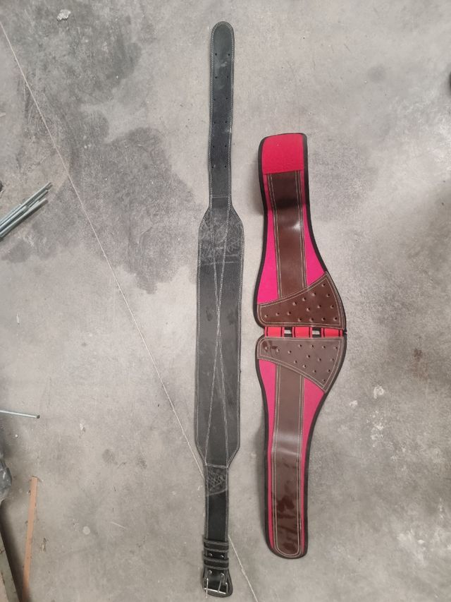 Cinturón levantamiento peso: Negro y Rosa