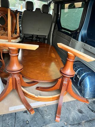 Mesa ovalada madera - maciza