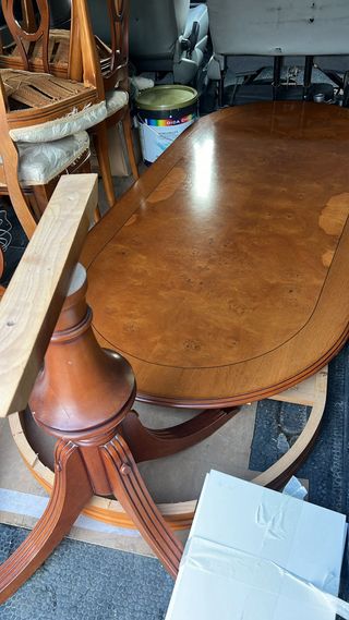 Mesa ovalada madera - maciza