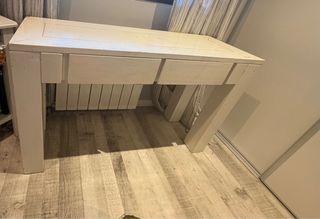 Escritorio blanco madera - 2 cajones