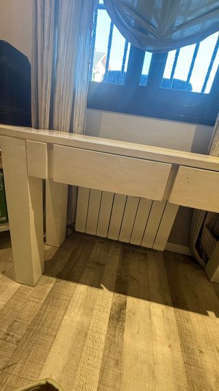 Escritorio blanco madera - 2 cajones