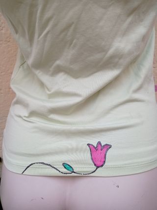 Camiseta tirantes flores - Verde