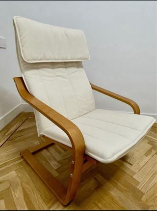 Sillón Poang Ikea + reposapiés