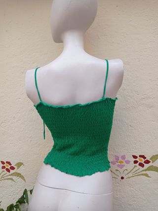Top corto verde - Tirantes