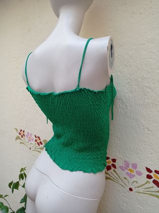 Top corto verde - Tirantes