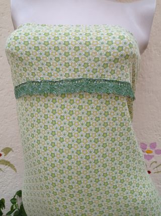 Top sin tirantes estampado floral