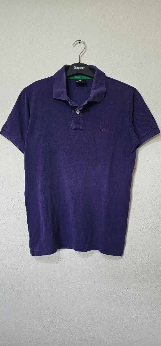 Polo Converse Uomo Viola Tg.M cotone con Stella
