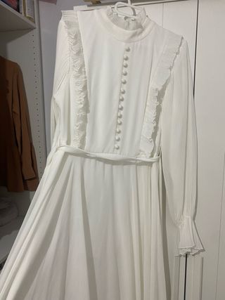 Vestido Blanco DMN By Ozdiiman - Talla M 
