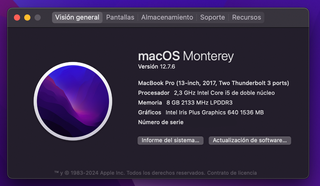MacBook Pro 13" 2017 - Plata