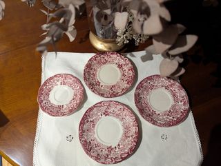 4 Platos La Cartuja de Sevilla. Pickman años 40-60